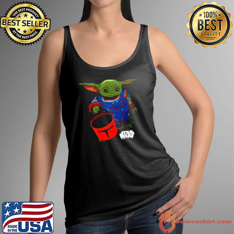 Baby Yoda Grogu Goes Trick Or Treating Halloween 2023 Star Wars Mandalorian Shirt Tank Top