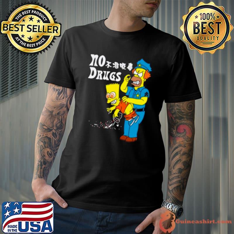 Bart Simpson Police Chief No Drugs shirt