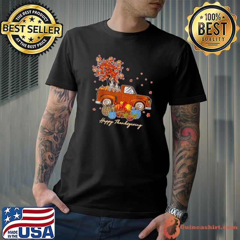 Beagle Pumpkins Truck Leaf Autumn Fall Thanksgiving shirt