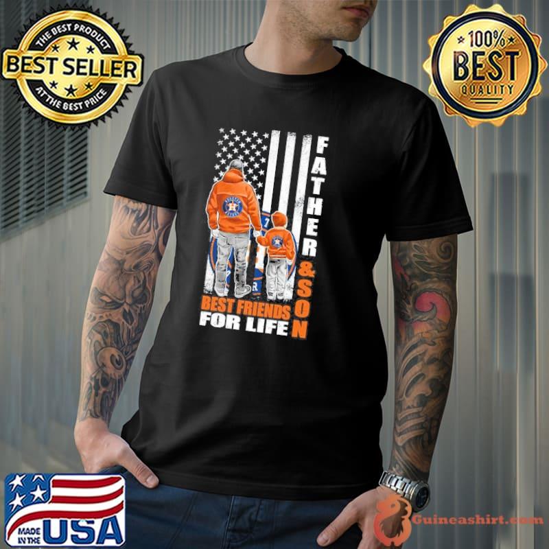 Best friends for life father and son houston american flag shirt