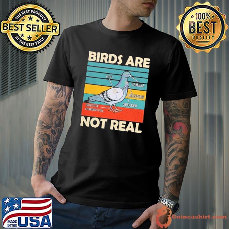 Birds Are Not Real Camera Inductive Charging Coil Vintage shirt