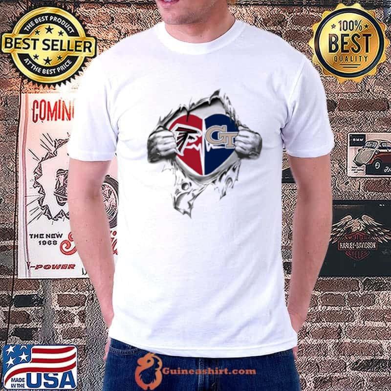 Blood Inside Me Atlanta Falcons And Georgia Tech Yellow Jackets 2023 shirt