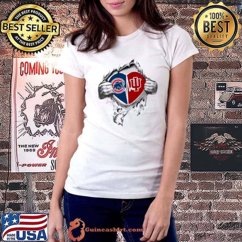 Blood Inside Me Chicago Cubs And Indiana Hoosiers 2023 shirt