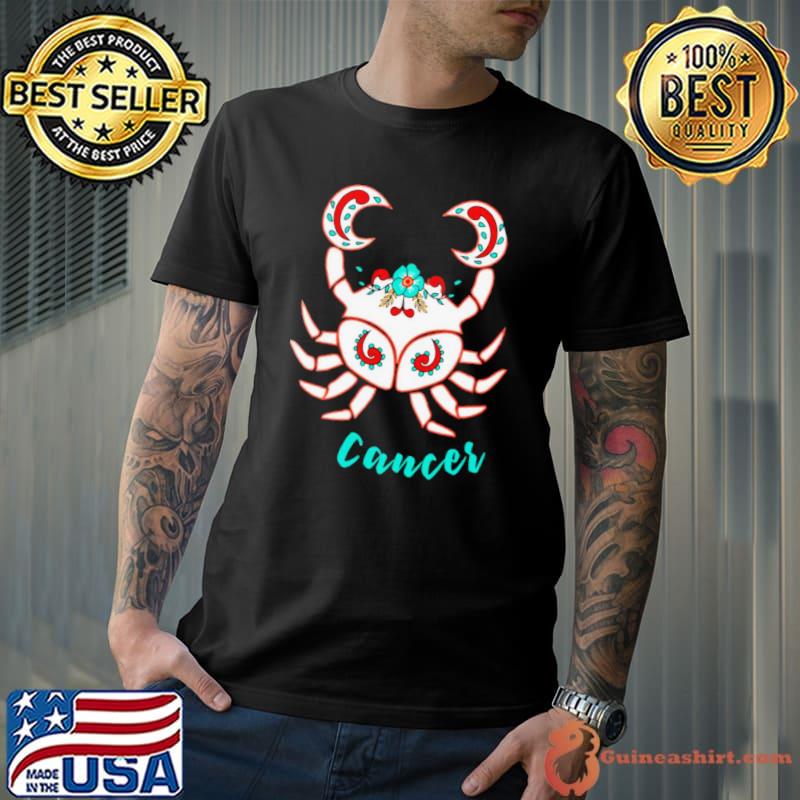 Boho Zodiac Sign Cancer Astrology Watercolor shirt