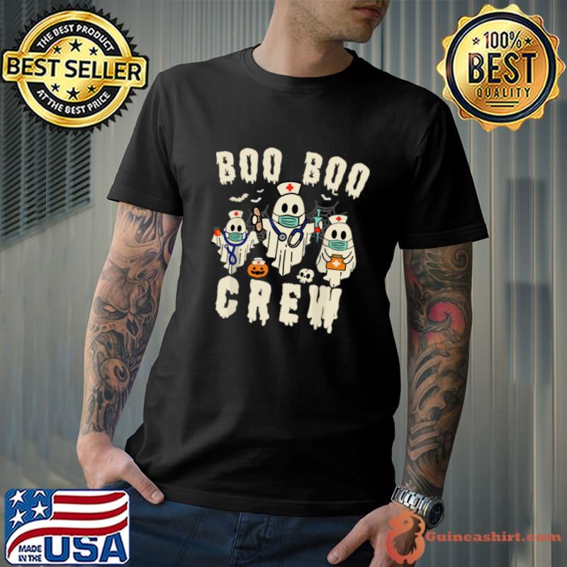 Boo Boo Crew Ghost Wear Mask Halloween Paramedic Nurse T-Shirt