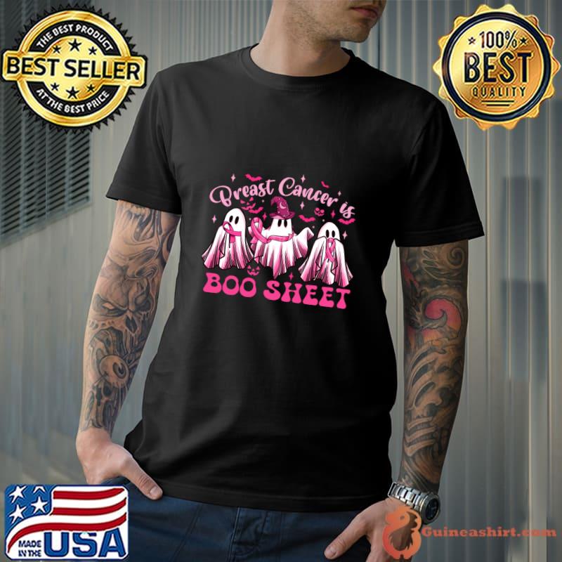 Breast Cancer Is Boo Sheet Breast Cancer Awareness Bats halloween T-Shirt