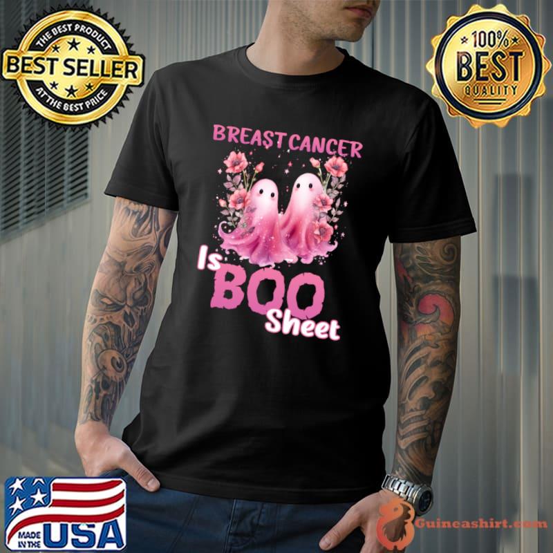 Breast cancer is boo sheet flower halloween T-Shirt