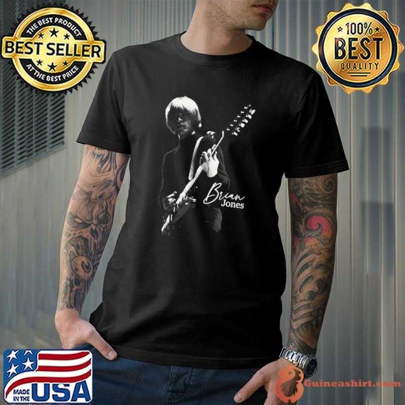 Brian Jones silhouette an English multi-instrumentalist and singer T-Shirt