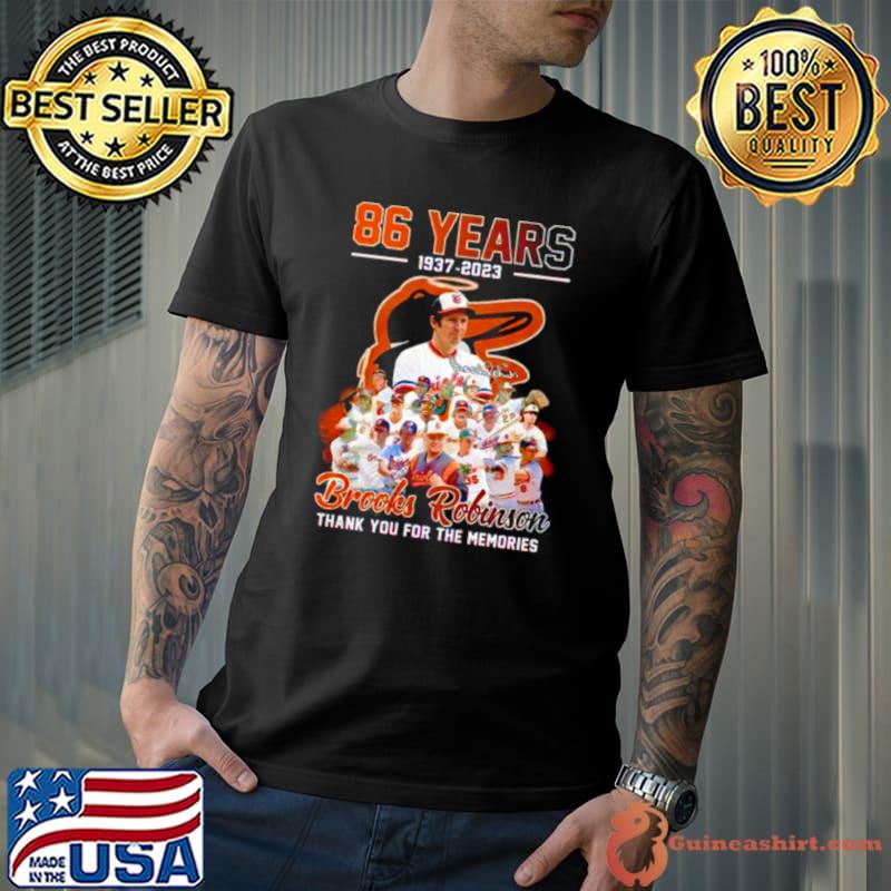 Brooks robinson 86 years 1937 2023 memories shirt, hoodie, sweater, long  sleeve and tank top