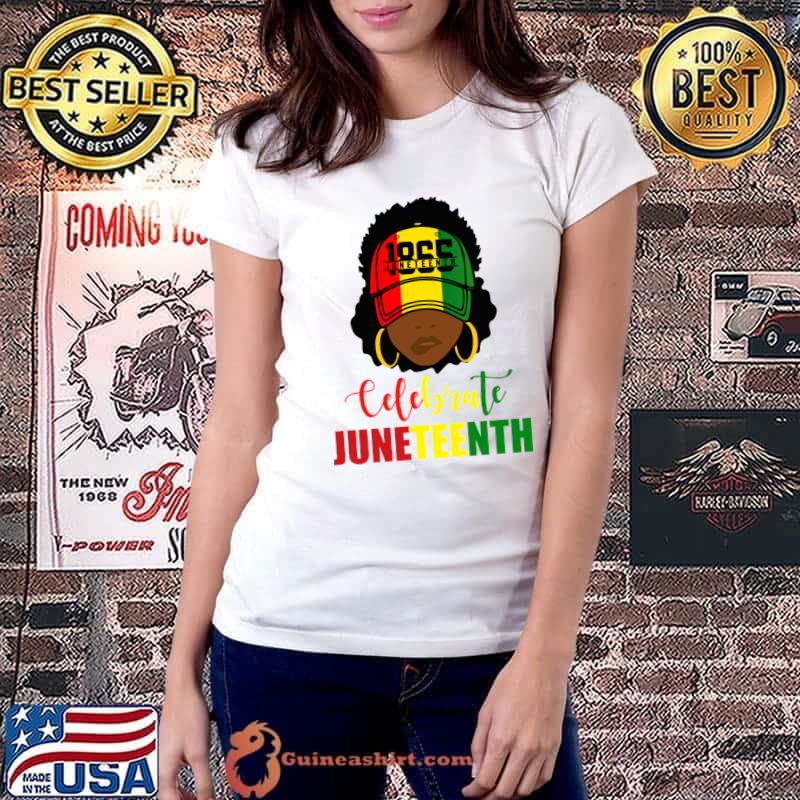 Celebrate Juneteenth 1865 Black Women T-Shirt Ladiestee