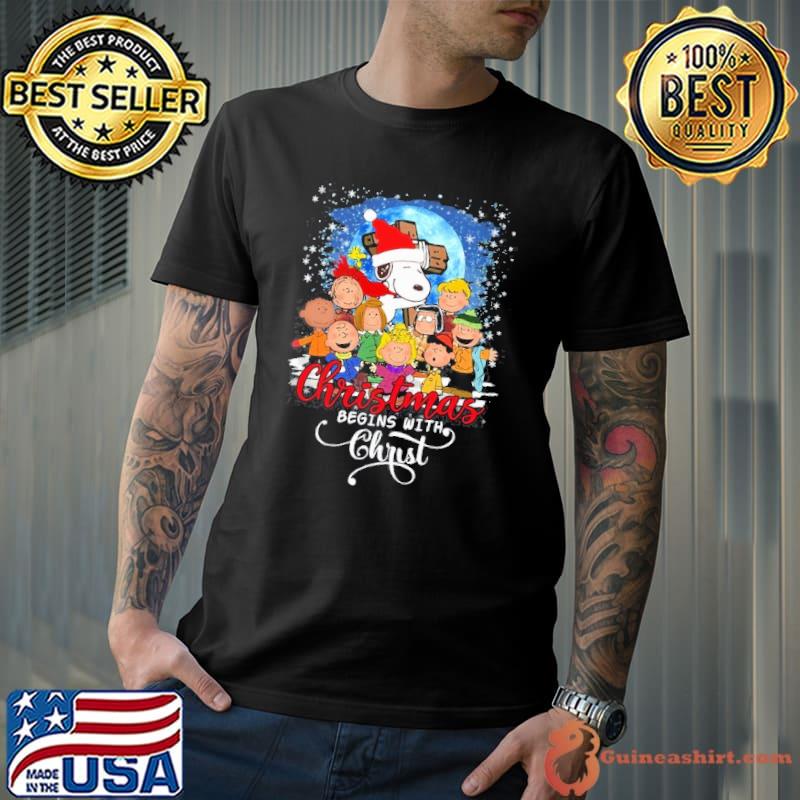 Christmas begins with christmas snoopy and friends s Unisex