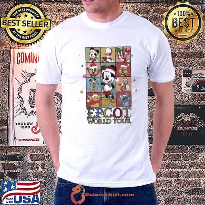 Christmas Disney Epcot World Tour 2 Sides Shirt