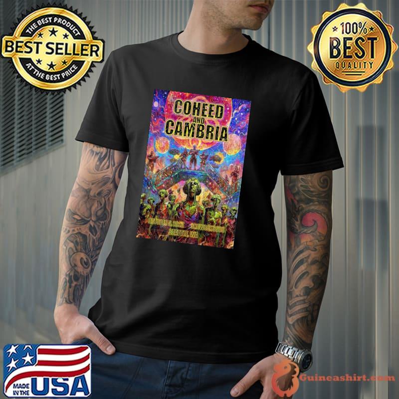 Coheed and cambria Seattle wa show oct 3 2023 poster shirt