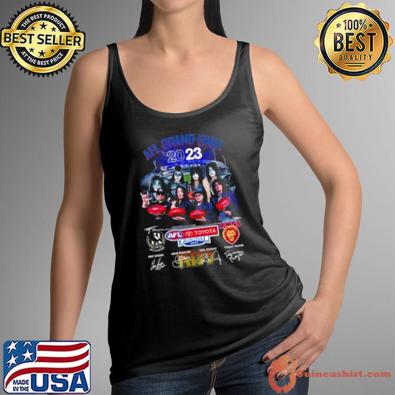 Collingwood Magpies Vs Brisbane Lions Kiss Band AFL Grand Finals 2023 Signatures s Tank Top
