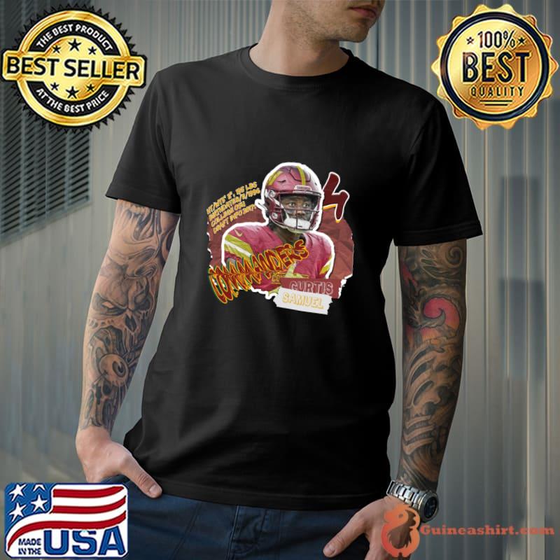 Curtis Samuel American football wide receiver for the Washington Commanders NFL T-Shirt