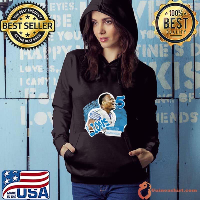 David Montgomery Detroit Lions Running Back NFL T-Shirt Hoodie