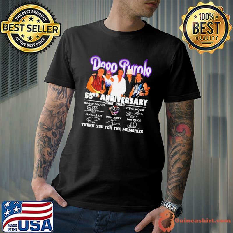 Deep Purple Band 55nd Anniversary 1968-2023 Thank You For The Memories Signatures shirt