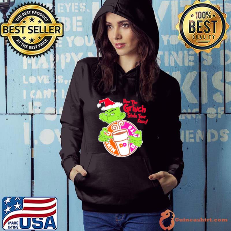 Dunkin's donut grinch christmas how the grinch stole your face s Hoodie
