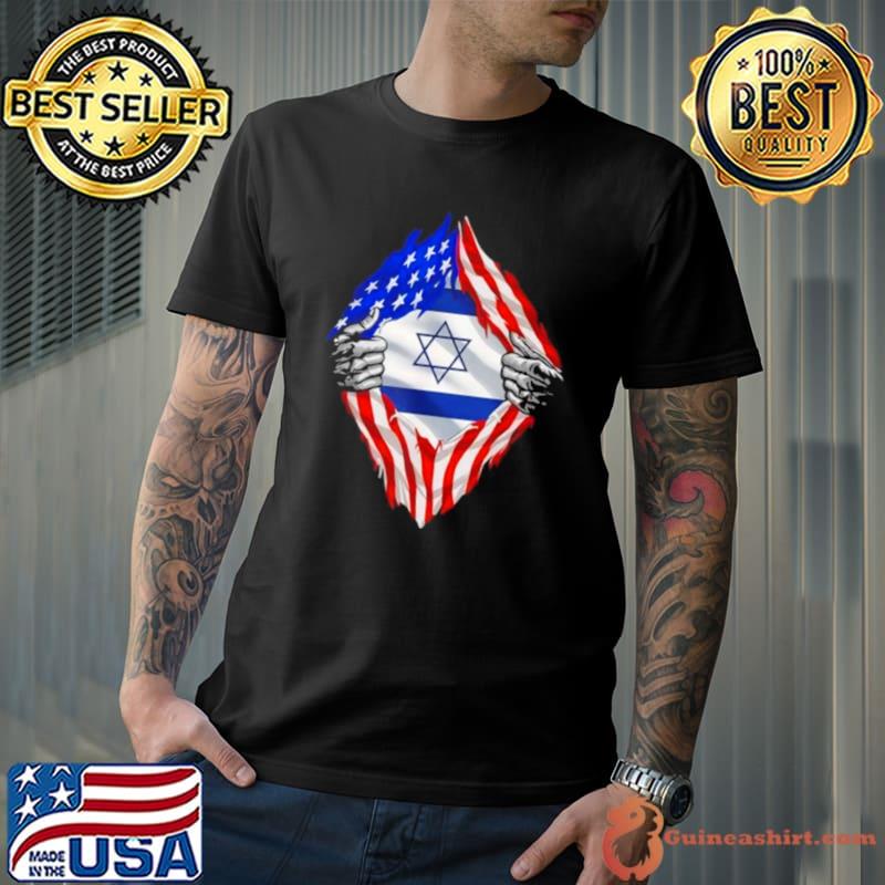 Eric Rubin Usa Israel Flag American Israeli Roots Jewish Shirt