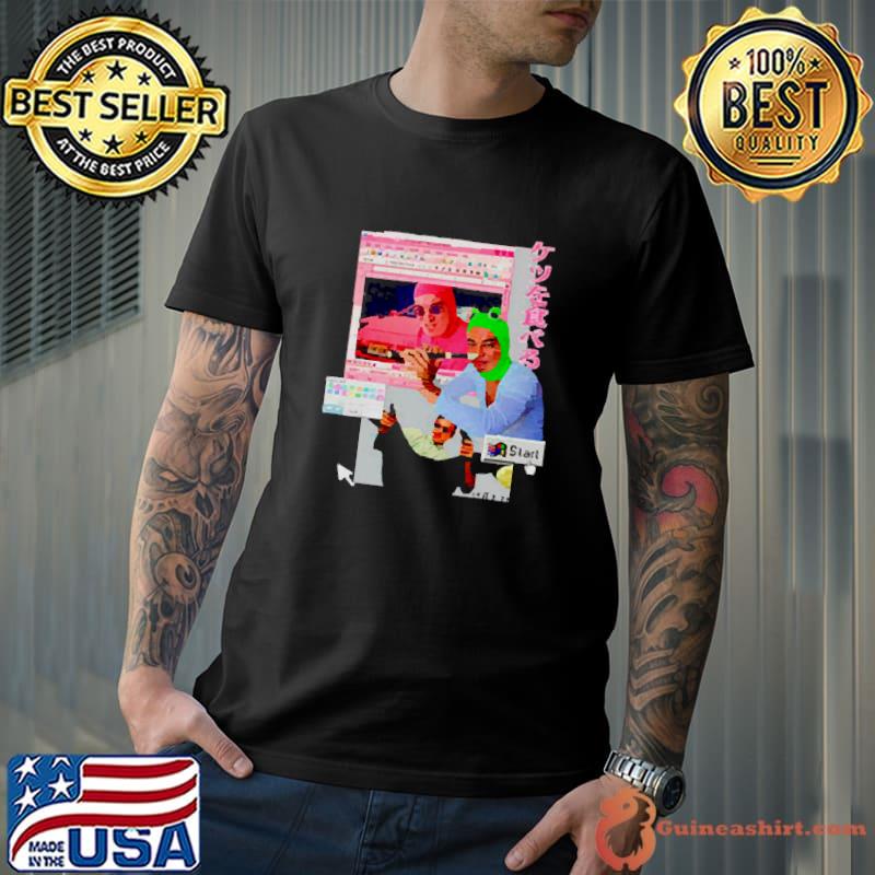 Franku Vaporwave computer shirt