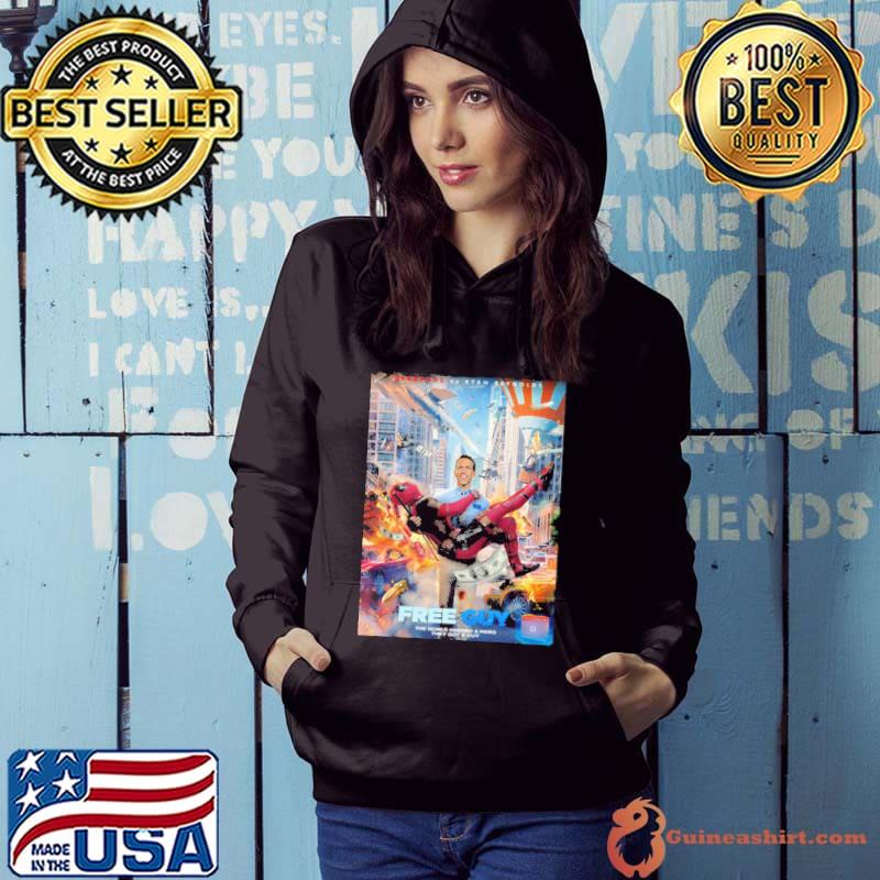 Free Guy 2021 Movie Deadpool Ryan Reynolds Shirt Hoodie