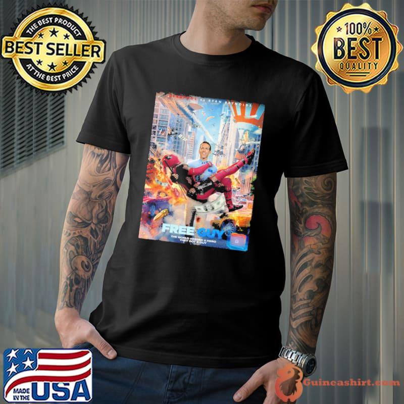 Free Guy 2021 Movie Deadpool Ryan Reynolds Shirt