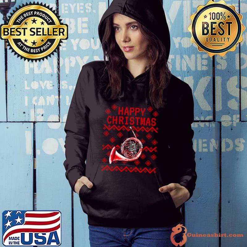 French Horn Christmas Brass Teacher Musician s Hoodie