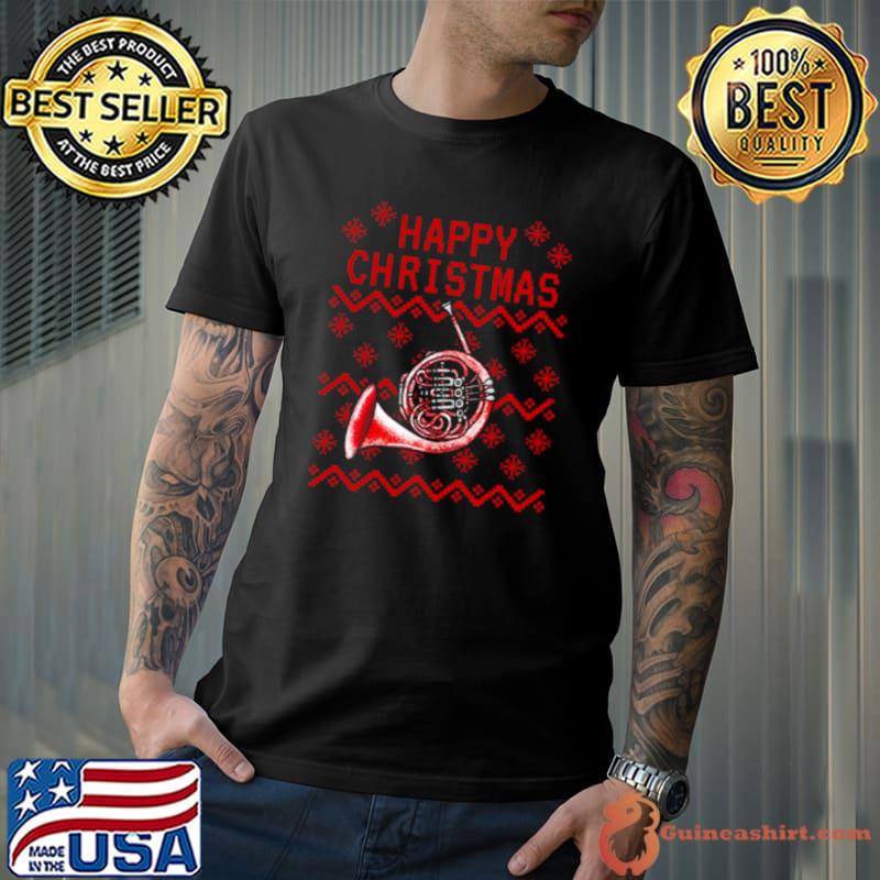 French Horn Christmas Brass Teacher Musician shirt