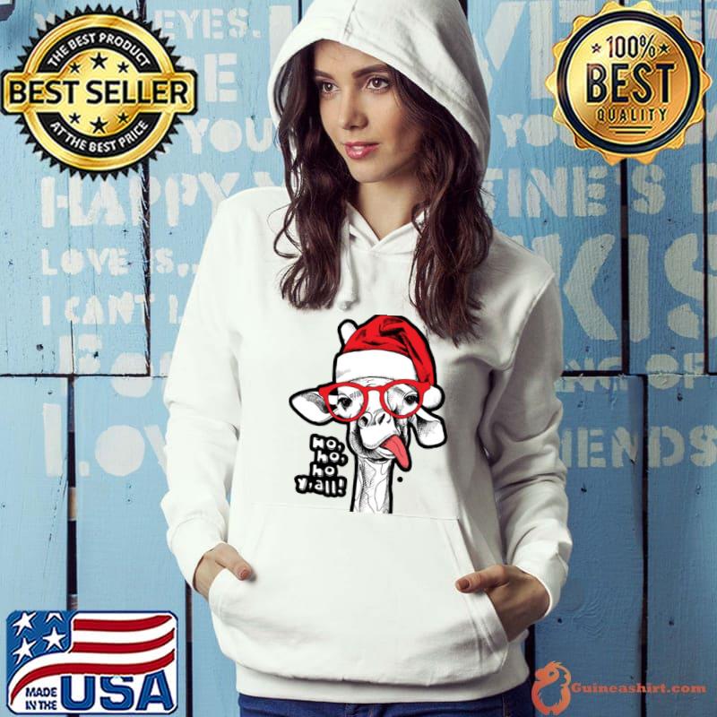 Giraffe Wearing Santa Hat Christmas s Hoodie
