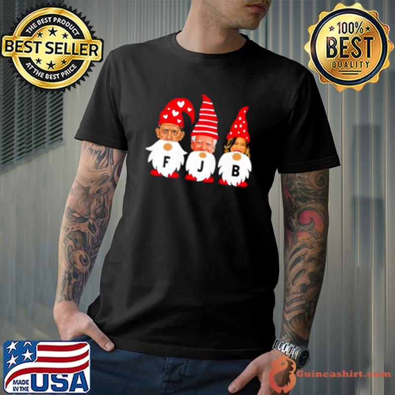 Gnomes Barack Obama Joe Biden And Kamala Harris Fjb Christmas shirt