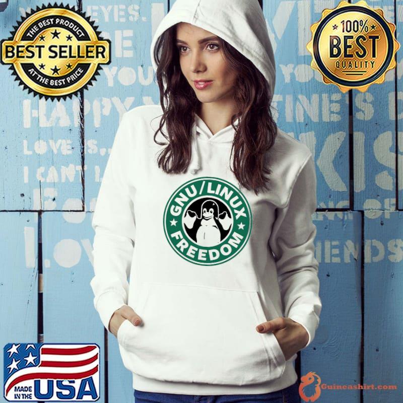 Gnu Linux Freedom Green Logo Shirt Hoodie
