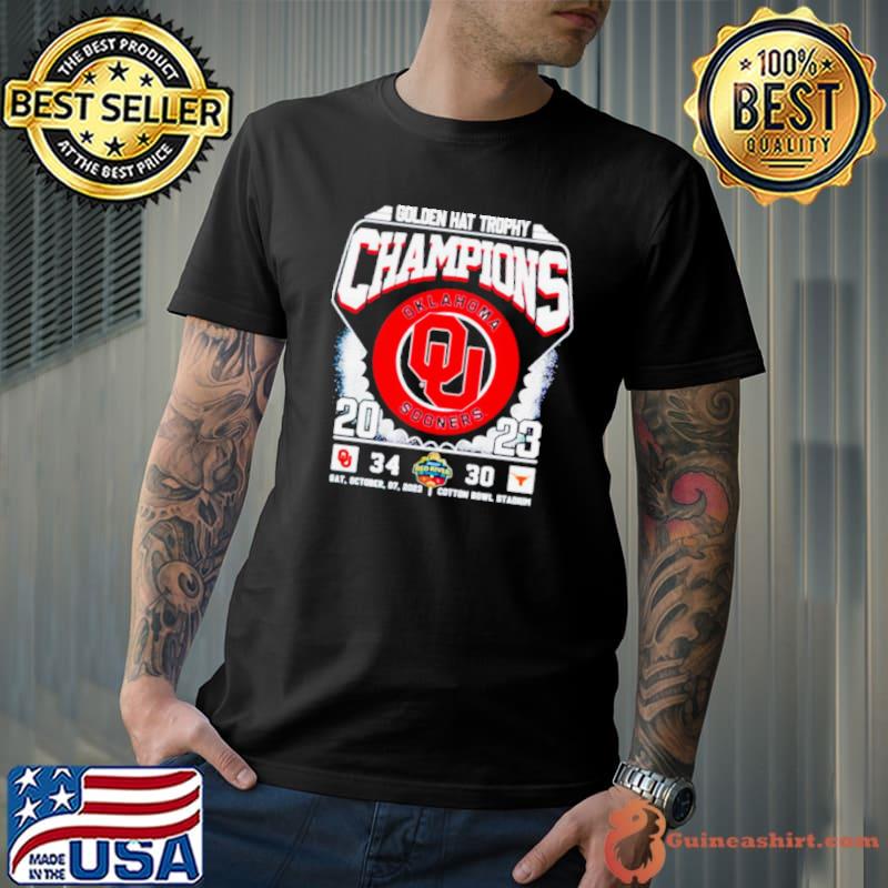 Golden hat trophy champions Oklahoma Sooners 2023 shirt