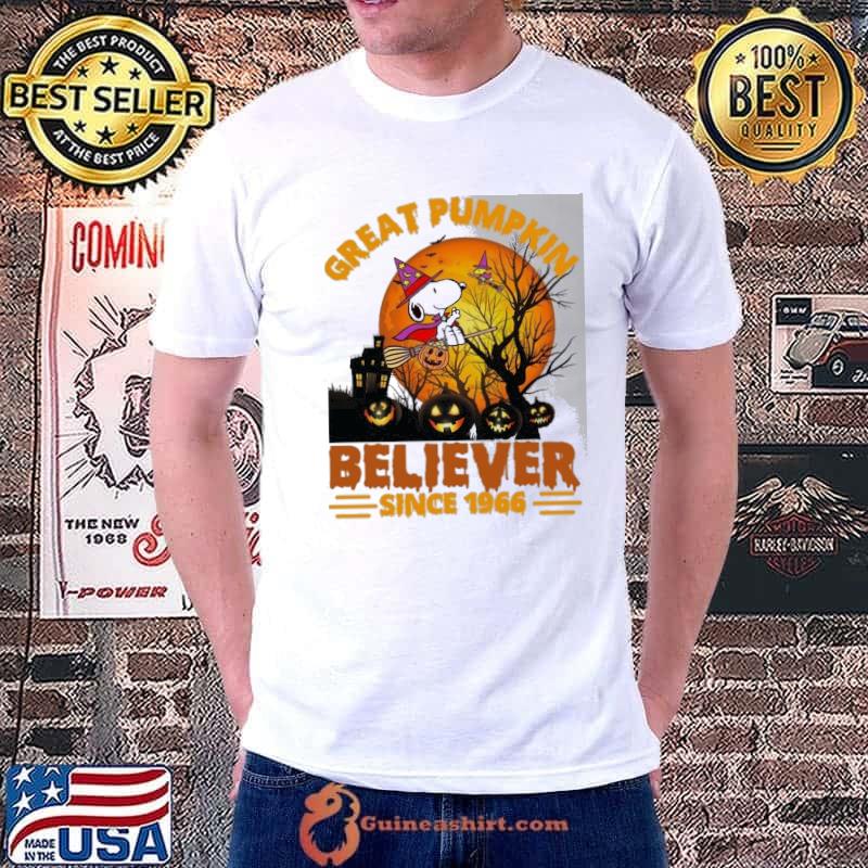 Great pumpkin believer since 1966 snoopy pumpkin halloween shirt