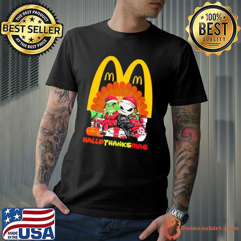 Grinch and Jack Skellington Mcdonald's Hallo Thanks Mas shirt