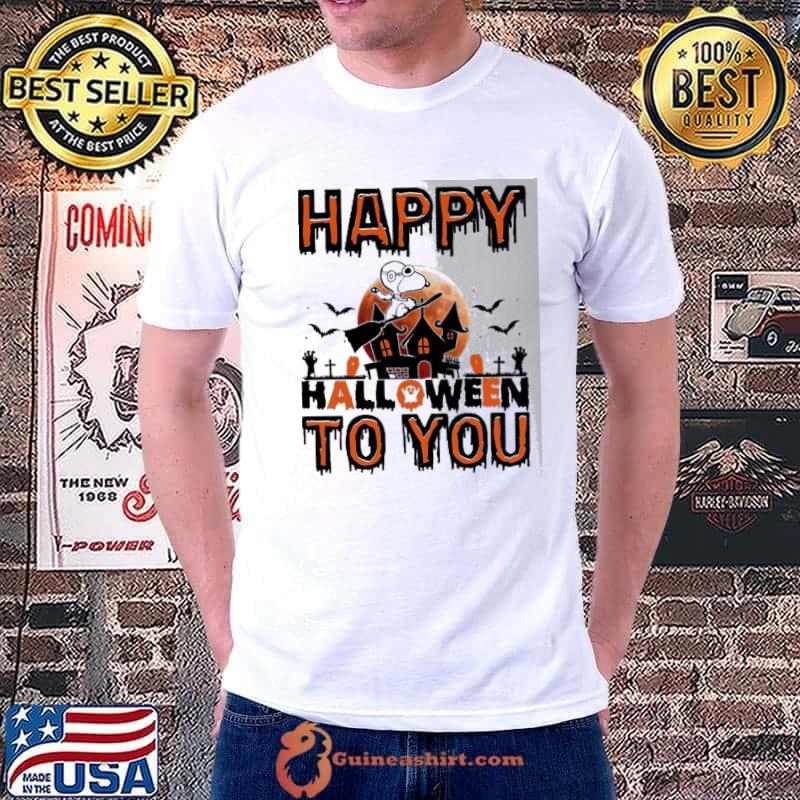 Happy halloween to you snoopy blood moon bats shirt