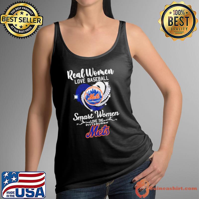 Heart Diamond Real Women Love Baseball Smart Women Love The New York Mets 2023 s Tank Top
