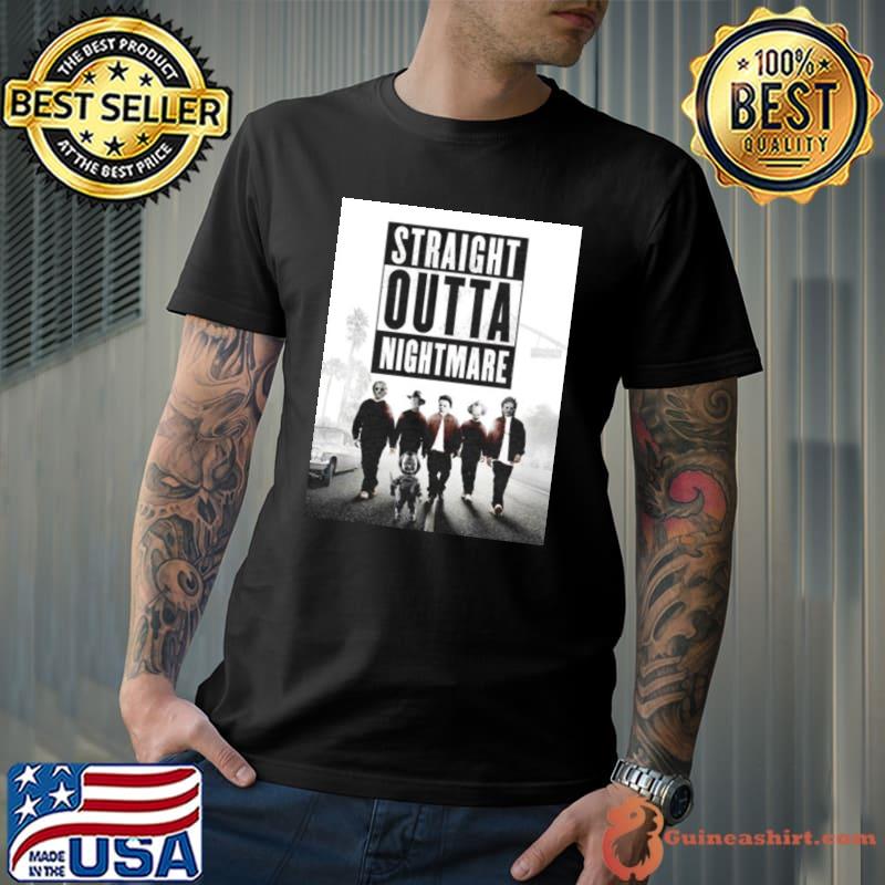 Horror movie characters straight outta nightmare Halloween shirt