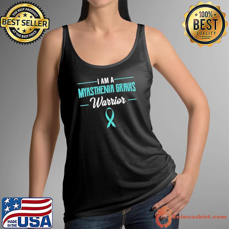 I am a myasthenia gravis warrior blue ribbon shirt