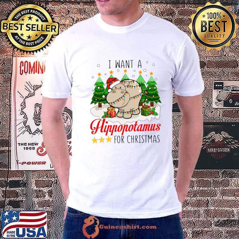 I want a Hippopotamus for christmas lights T-Shirt