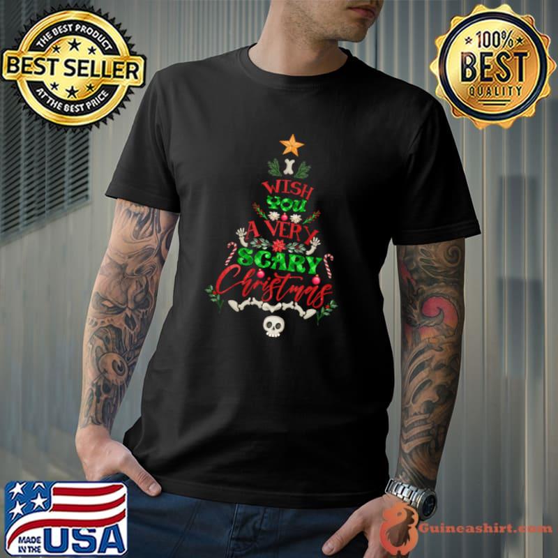 I wish you a very scary christmas xmas tree T-Shirt