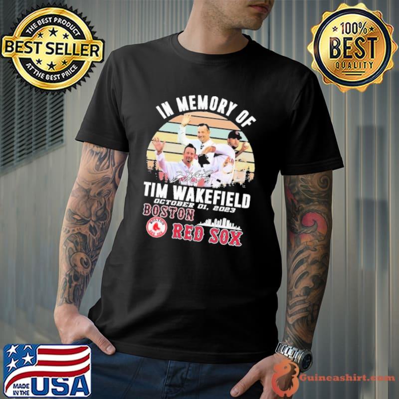 In memory of tim wakefield Boston red sox signatures Shirt