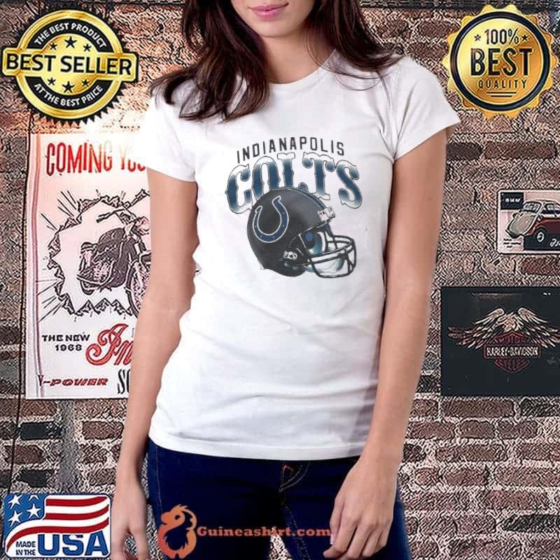 Indianapolis Colts Gradient Helmet Shirt Ladiestee