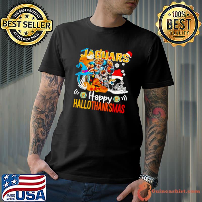 Jacksonville Jaguars mascot Happy Hallothanksmas shirt