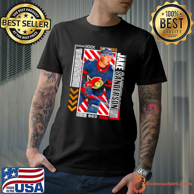 Jake Sanderson Hockey Paper Poster Senators shirt