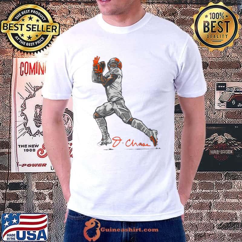 Ja'marr Chase American football wide receiver Signature Superstar Pose T-Shirt