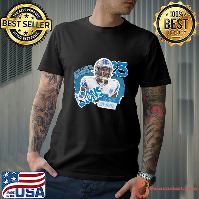 Jerry Jacobs American football cornerback for the Detroit Lions NFL T-Shirt