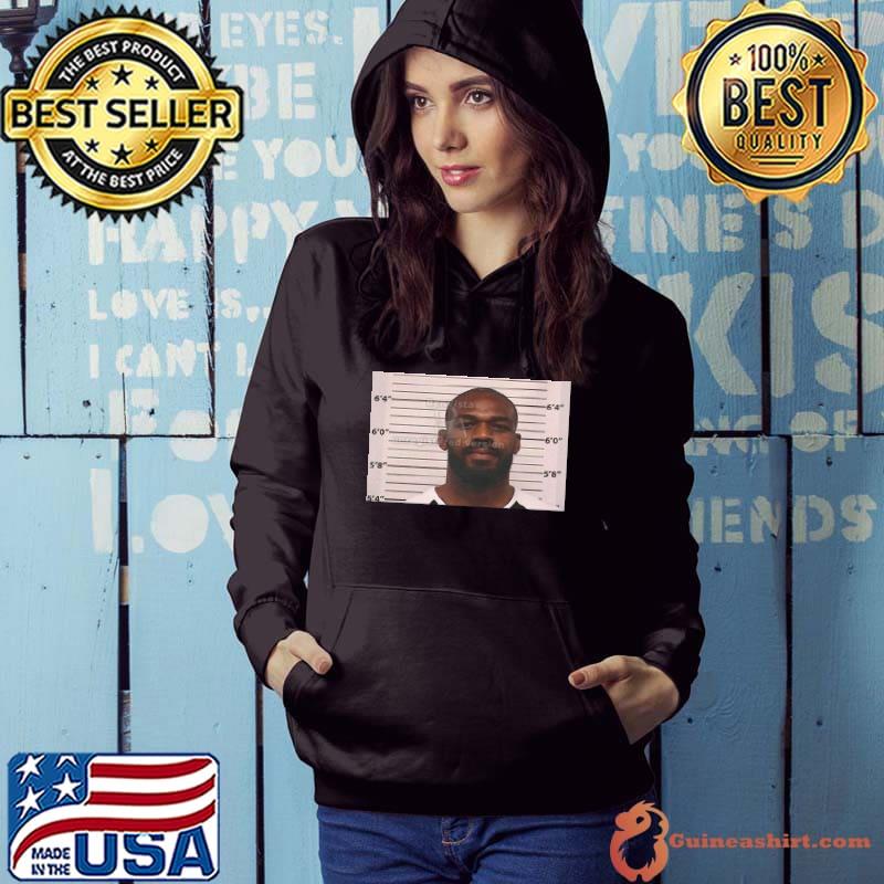 Jon Bones Jones Mug Shot Tee Shirt Hoodie
