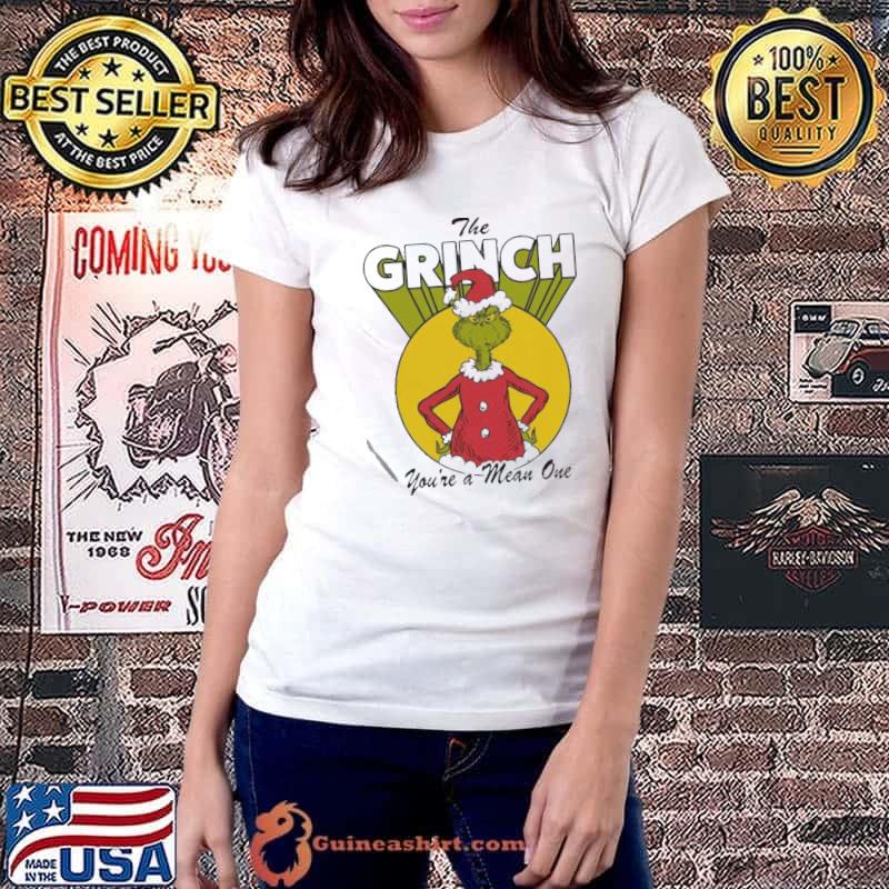 Junior’s Dr. Seuss Christmas The Grinch You’re a Mean One Shirt Ladiestee