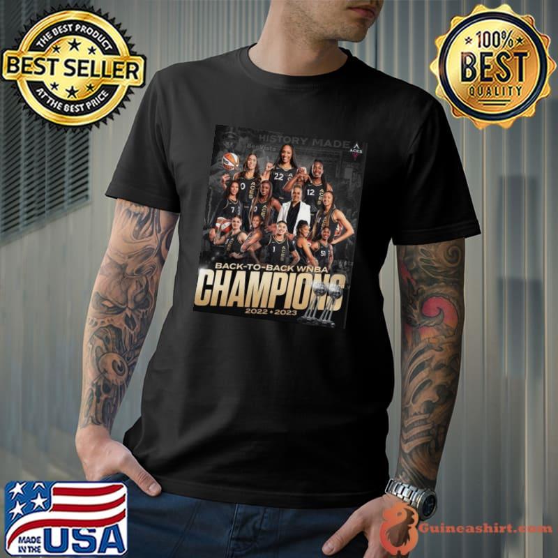 2022 Las Vegas Aces WNBA Champions 22 Vegas First T-Shirt