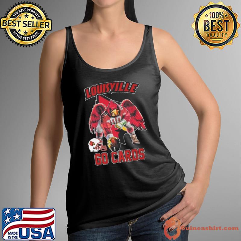 Louisville Cardinals Go Cards Distressed Mascot s Tank Top